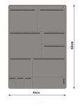Organizer ścienny antracyt XL - 45x65 cm - 2