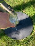 Krążek filcowy zabezpieczający przed chwastami ściółkowanie grafit fi 50 cm - 6
