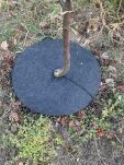 Krążek filcowy podkładka, mata, dysk antychwastowy Φ60 cm szary – do ściółkowania roślin, drzewek, drzew - 7