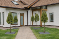 Filcowa mata przeciwchwastowa kwadratowa 40x40 cm 4mm szara, do ściółkowania roslin, drzewek, drzew, szkółkarstwa - 18