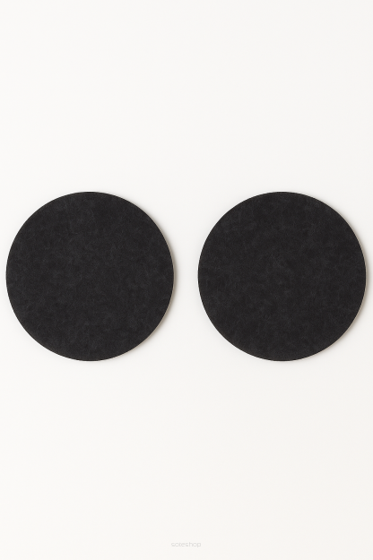 Zestaw 2 filcowych podkładek pod znicze w kolorze grafitowym średnica 20 cm