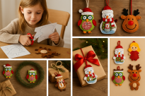 Zestaw Ozdób Świątecznych do Samodzielnego Wycięcia i Szycia – Format A3, 29×40 cm, DIY, Rękodzieło, Dekoracje Świąteczne - 7