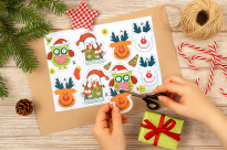 Zestaw Ozdób Świątecznych do Samodzielnego Wycięcia i Szycia – Format A3, 29×40 cm, DIY, Rękodzieło, Dekoracje Świąteczne - 3