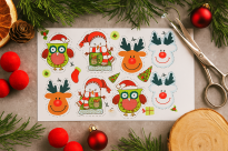 Zestaw Ozdób Świątecznych do Samodzielnego Wycięcia i Szycia – Format A3, 29×40 cm, DIY, Rękodzieło, Dekoracje Świąteczne - 8
