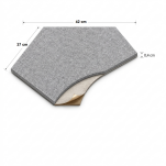 Filcowy Panel Ścienny Samoprzylepny HEXAGON Antracyt, 42x37 cm 4 mm – Panel Dekoracyjny, Akustyczny, Izolacyjny i Antykondensacyjny - 9