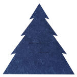 Choinka filcowa - świąteczne podkładki etui na sztućce antracyt 22 cm - komplet 6 szt. - 3