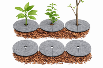 Zestaw krążków przeciwchwastowych 3 szt. ściółkowanie szary fi 26 cm - 7