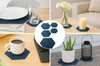 Duży zestaw podkładek uniwersalnych heksagonalnych czarnych 9 szt. - 3