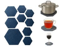 Duży zestaw podkładek uniwersalnych heksagonalnych czarnych 9 szt. - 7