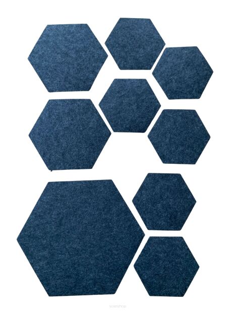 Duży zestaw podkładek uniwersalnych heksagonalnych czarnych 9 szt.