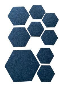 Duży zestaw podkładek uniwersalnych heksagonalnych czarnych 9 szt.