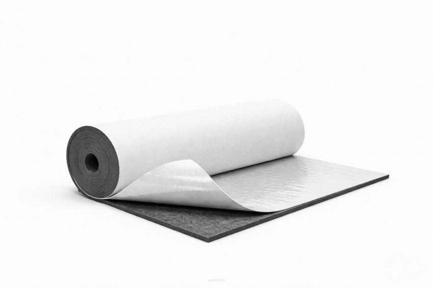 Gruby Filc Samoprzylepny 7 mm 700 g/m² Szary – 10x75 cm | Techniczny, Wygłuszający, Ochronny, Termoizolacyjny