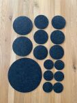 Duży zestaw podkładek uniwersalnych okrągłych czarnych 15 szt. - 2
