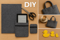 Polski filc poliestrowy gruby 10 mm 1200 g szary rozmiar 160x50 cm - 3