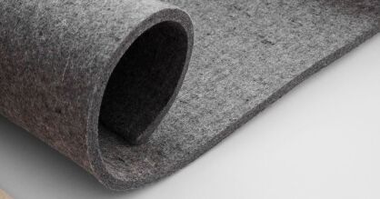 Polski filc poliestrowy gruby 10 mm 1200 g szary rozmiar 160x50 cm