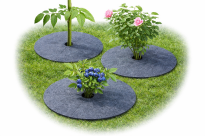 Krążek filcowy zabezpieczający przed chwastami ściółkowanie szary fi 40 cm - 17