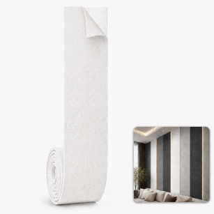ARCO FeltWall Pas Filcowy Samoprzylepny 6 × 500 cm Dekoracyjno-Akustyczny, Biały