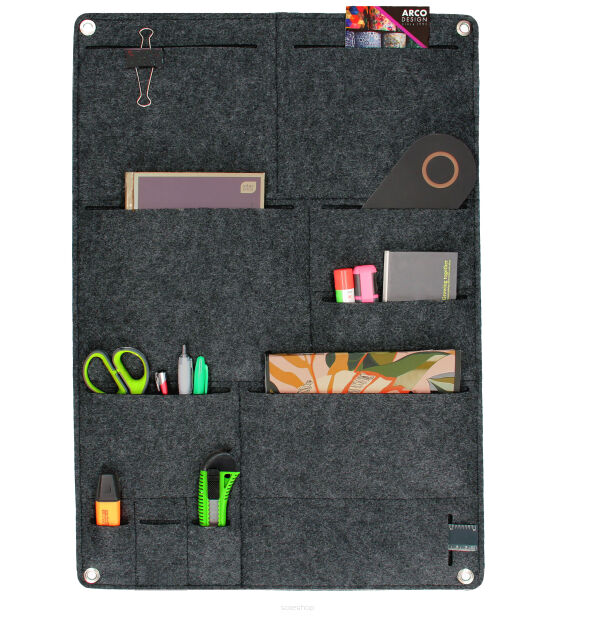 Organizer ścienny antracyt XL - 45x65 cm