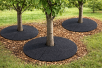 Krążek filcowy zabezpieczający przed chwastami ściółkowanie grafit fi 80 cm - 5