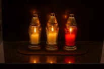 Podkładka filcowa pod 3 znicze w kolorze grafitowym 17x44 cm - 2