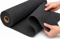 Filc poliestrowy techniczny 50x160cm grafit 400g/m2 4mm - 2