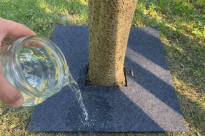 Filcowa mata kwadratowa przeciwchwastowa 37x37 cm 3mm grafit, do ściółkowania roslin, drzewek, drzew, szkółkarstwa - 12