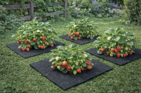 Filcowa mata kwadratowa przeciwchwastowa 37x37 cm 3mm grafit, do ściółkowania roslin, drzewek, drzew, szkółkarstwa - 14