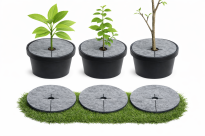 Zestaw krążków przeciwchwastowych 6 szt. ściółkowanie szary fi 21 cm - 8