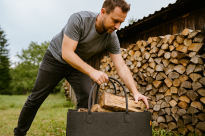 Torba gospodarcza 30×30×50 cm - antracyt, 4 mm - wytrzymała torba filcowa na drewno opałowe, zakupy, pranie, zabawki i piknik, do 30 kg - 5