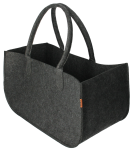 Torba gospodarcza 30×30×50 cm - antracyt, 4 mm - wytrzymała torba filcowa na drewno opałowe, zakupy, pranie, zabawki i piknik, do 30 kg - 4