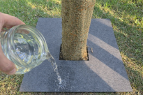 Filcowa mata kwadratowa przeciwchwastowa 37x37 cm 3mm szara, do ściółkowania roslin, drzewek, drzew, szkółkarstwa - 8