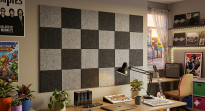 Filcowy Panel Ścienny Samoprzylepny KWADRAT Antracyt, 37x37 cm 4 mm – Panel Dekoracyjny, Akustyczny, Izolacyjny i Antykondensacyjny - 6