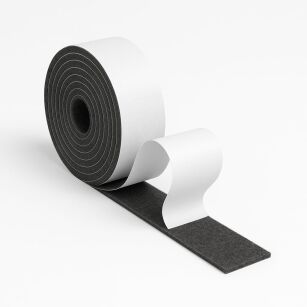Filcowa taśma ochronna samoprzylepna 4 cm × 1,5 m – czarna, gr. 4 mm, 350 g/m²