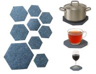 Duży zestaw podkładek uniwersalnych heksagonalnych szarych 9 szt. - 7