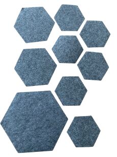Duży zestaw podkładek uniwersalnych heksagonalnych szarych 9 szt.