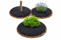 Krążek filcowy zabezpieczający przed chwastami ściółkowanie grafit fi 60 cm - 12