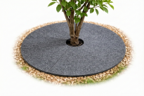 Krążek filcowy podkładka, mata, dysk antychwastowy 50 cm szary – do ściółkowania roślin, drzewek, drzew - 2