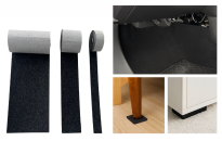 Zestaw 3 taśm filcowych samoprzylepnych z klejem 2, 5, 10 cm × 74 cm – czarna, gr. 4 mm, 350 g/m² - 11