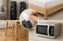 Zestaw 2 taśm filcowych samoprzylepnych z klejem 2, 5 cm × 74 cm – szare, gr. 4 mm, 350 g/m² - 8