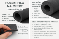 Polski filc poliestrowy na metry szerokość 150x50 cm grafitowy 4 mm - 4