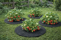 Krążek filcowy podkładka, mata, dysk antychwastowy Φ37 cm szary – do ściółkowania roślin, drzewek, drzew - 9