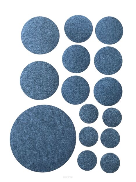 Duży zestaw podkładek uniwersalnych okrągłych szarych 15 szt.