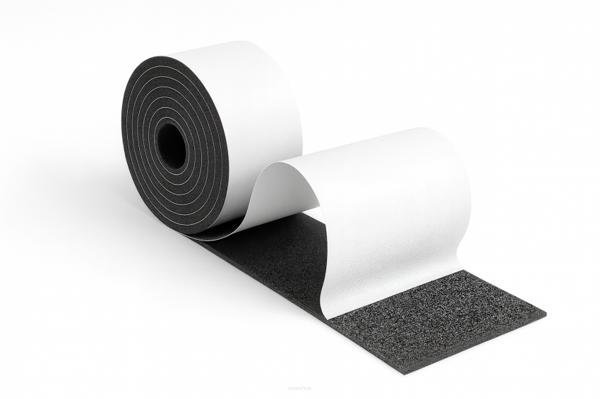 Filcowa taśma ochronna samoprzylepna 10 cm × 1,5 m – czarna, gr. 4 mm, 350 g/m²
