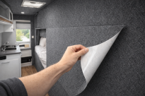 Gruby Filc Samoprzylepny 7 mm 700 g/m² Szary – 10x160 cm | Techniczny, Wygłuszający, Ochronny, Termoizolacyjny - 10