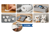 Polski filc poliestrowy na metry szerokość 150x50 cm biały 2,5 mm - 11