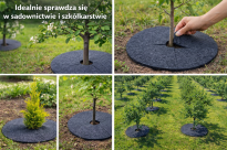 Krążek filcowy zabezpieczający przed chwastami ściółkowanie grafit fi 40 cm - 6