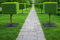 Filcowa mata przeciwchwastowa kwadratowa 60x60 cm 4mm grafit, do ściółkowania roslin, drzewek, drzew, szkółkarstwa - 12