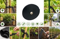 Bardzo mocna taśma ogrodnicza poliestrowa do mocowania drzew, krzewów szerokość 2 cm , długość 50 m - 4