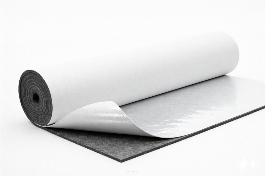 Gruby Filc Samoprzylepny 7 mm 700 g/m² Szary – 50x75 cm | Techniczny, Wygłuszający, Ochronny, Termoizolacyjny