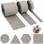 Zestaw 3 taśm filcowych samoprzylepnych z klejem 2, 5, 10 cm × 74 cm – szare, gr. 4 mm, 350 g/m² - 6